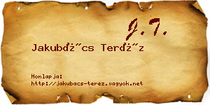 Jakubács Teréz névjegykártya