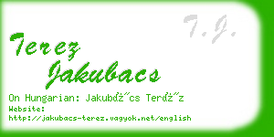 terez jakubacs business card